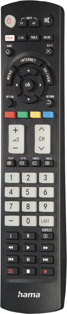 Hama Universele Afstandsbediening 00221064 - Vervanger Panasonic - Zwart
