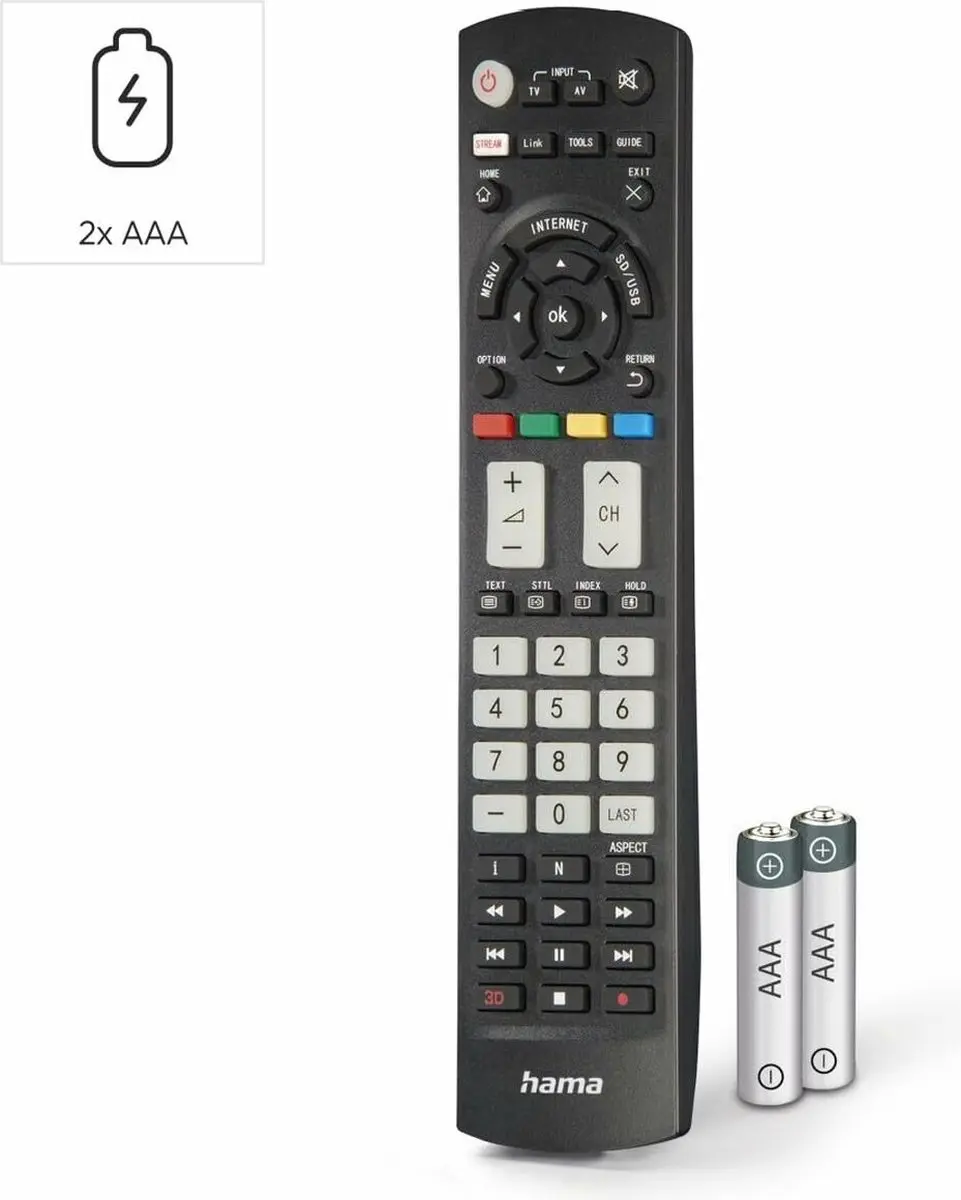 Hama Universele Afstandsbediening 00221064 - Vervanger Panasonic - Zwart