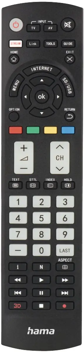 Hama Universele Afstandsbediening 00221064 - Vervanger Panasonic - Zwart
