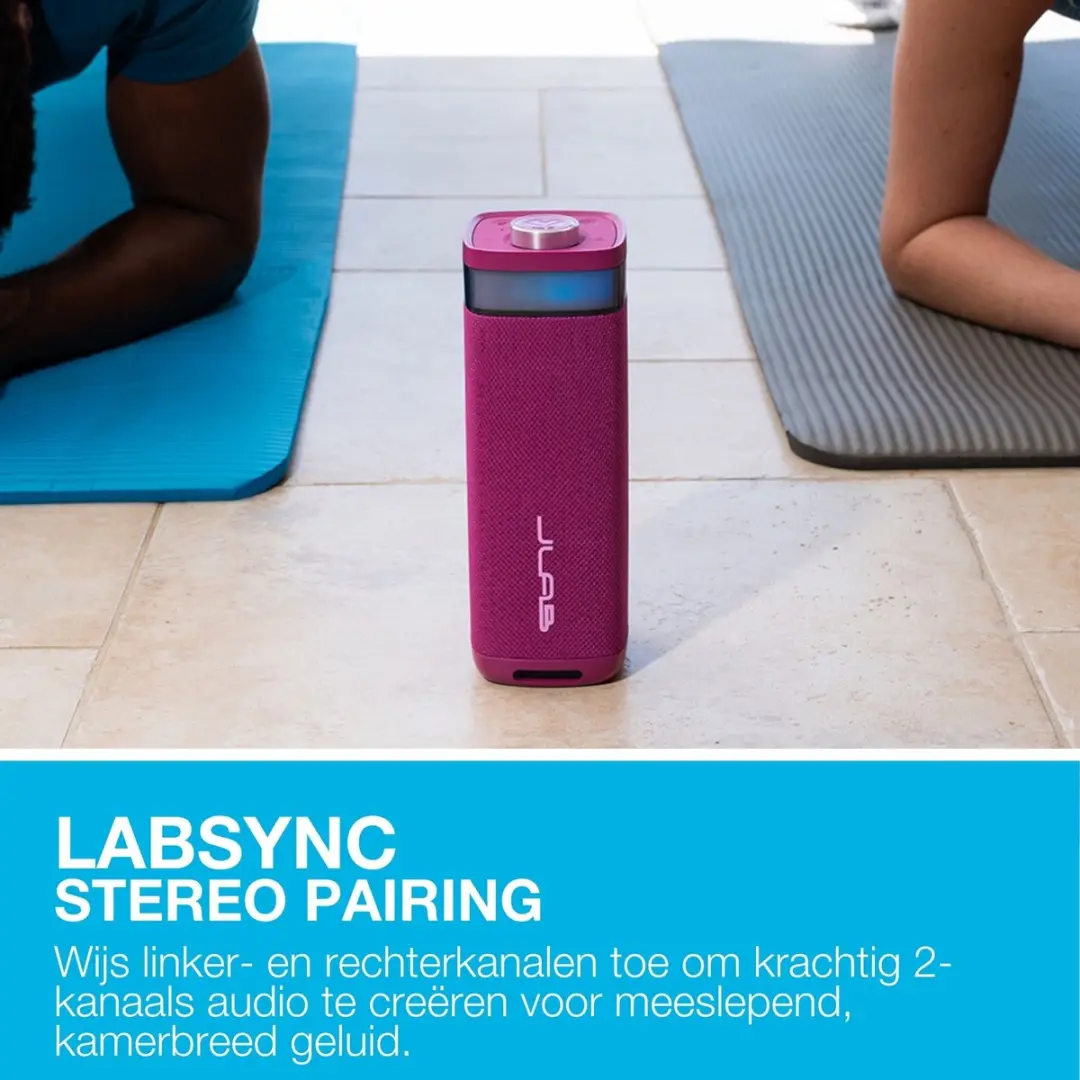 JLab Jbuds IEUSBJBUDSRMUL62 Draadloze Speaker - 30W - 12u Batterij - Roze