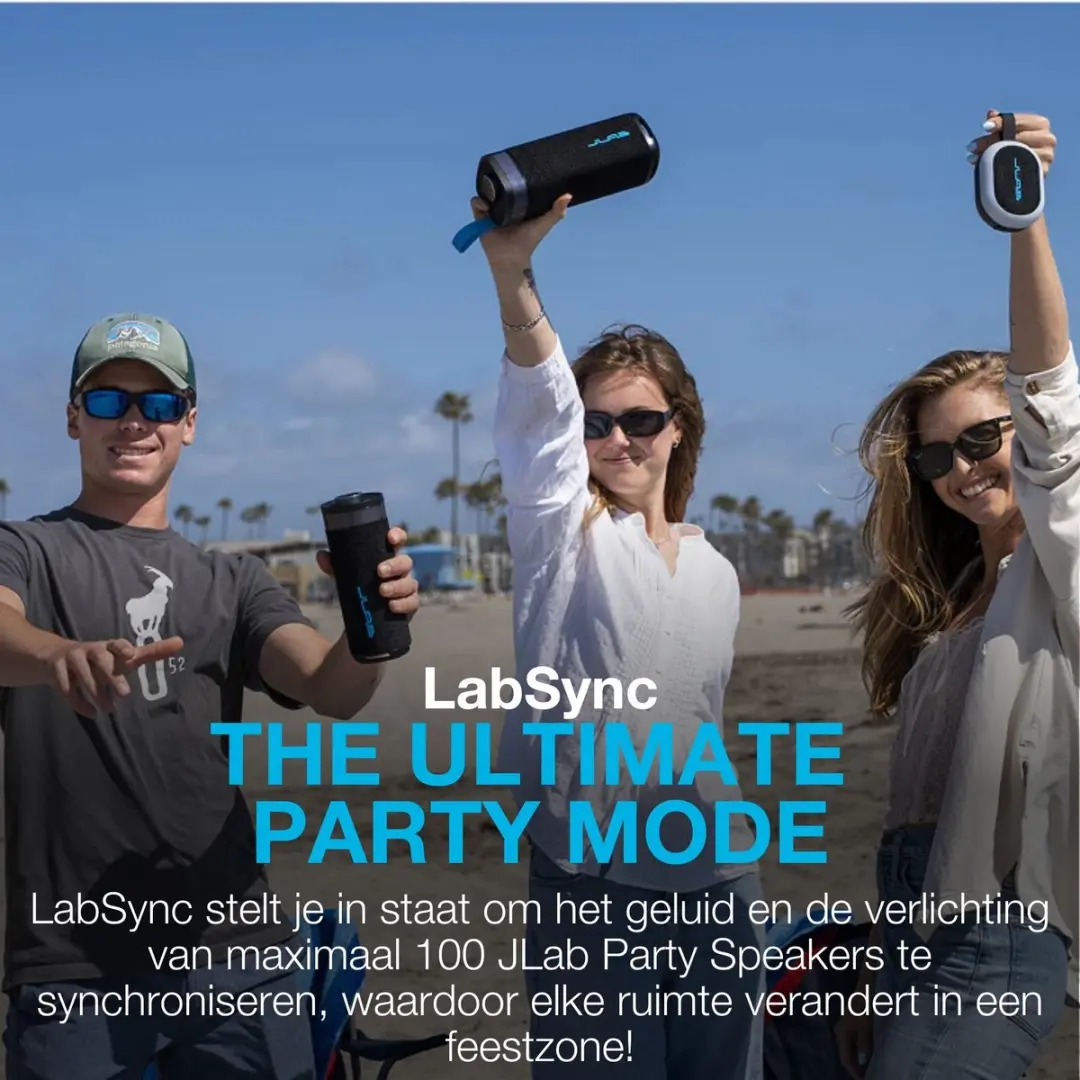 JLab Jbuds IEUSBJBUDSRMUL62 Draadloze Speaker - 30W - 12u Batterij - Roze