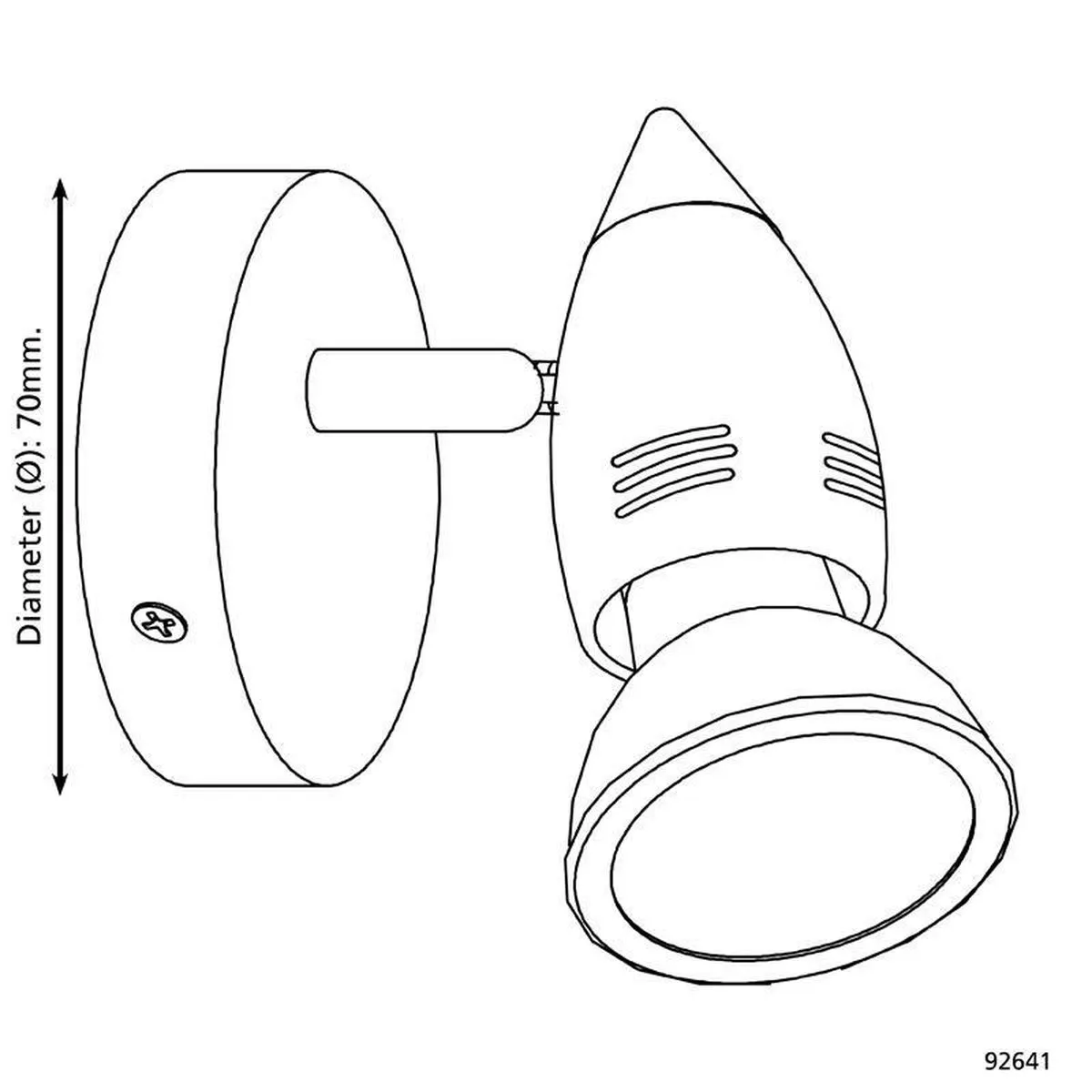 Eglo Magnum-Led Spot 1 Licht - Nikkel-Mat/Chroom
