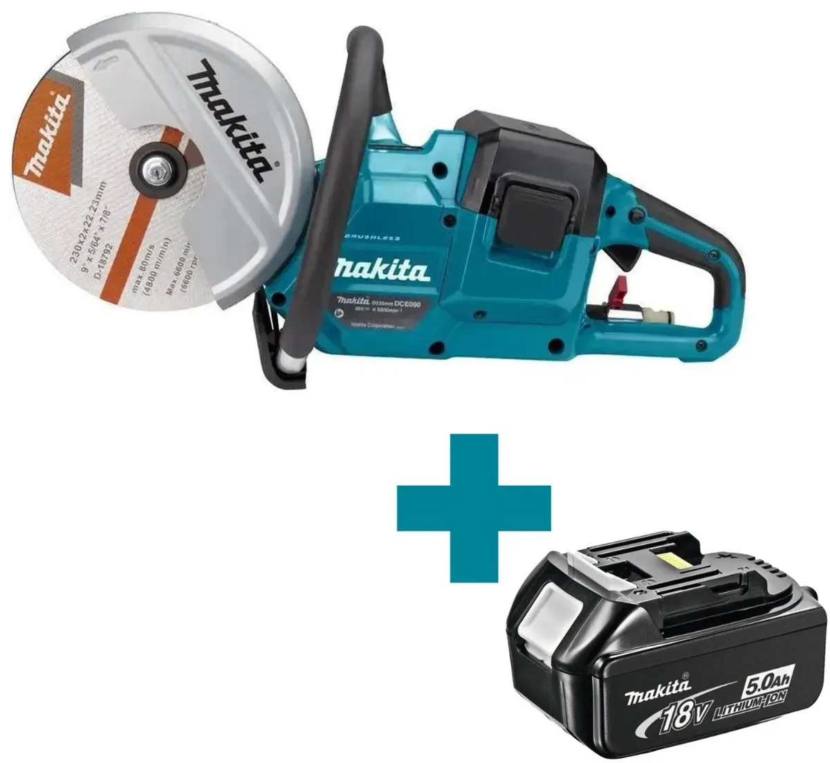 Makita DCE090ZX1 Accu Doorslijper 230mm