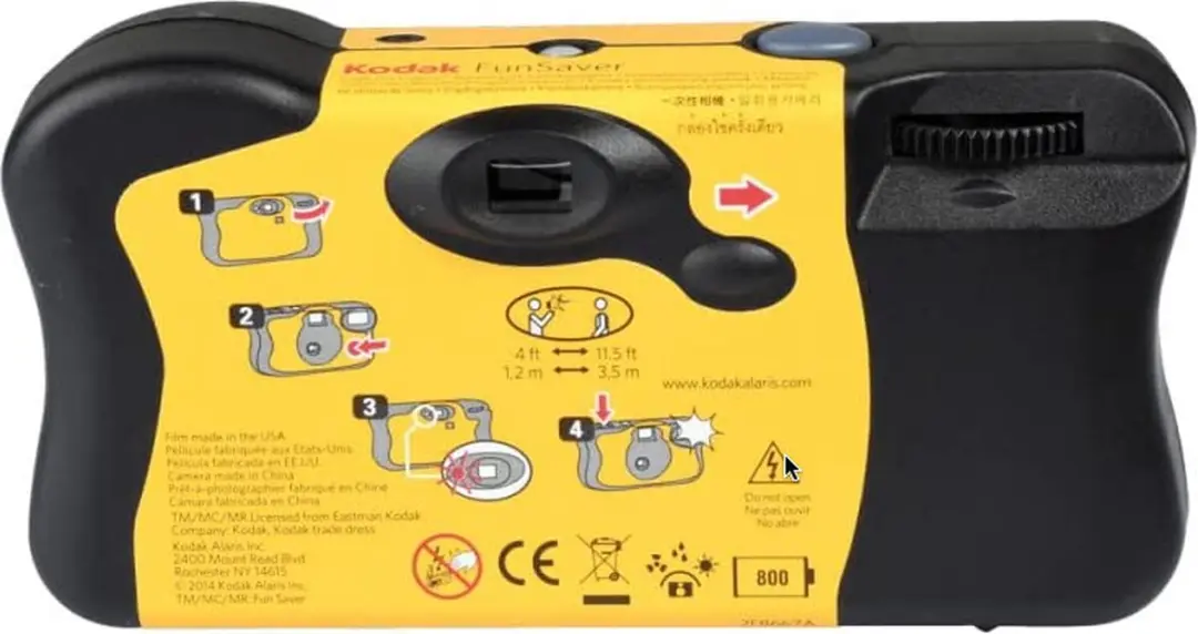 Kodak Fun Saver Wegwerpcamera 27 Foto's - Zwart