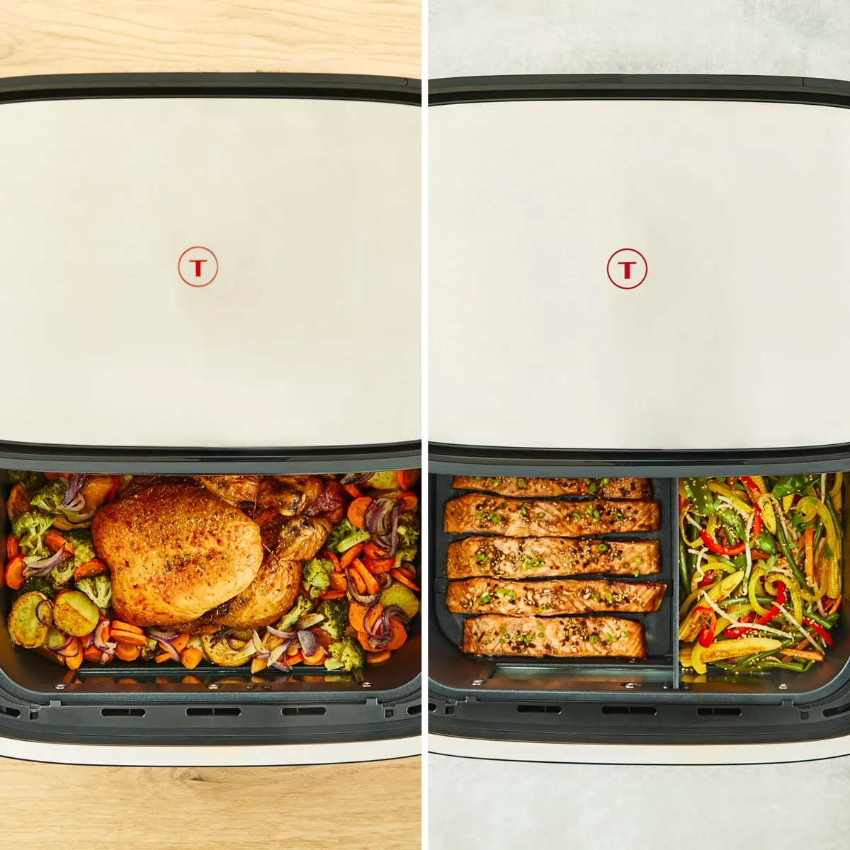 Tefal Dual Easy Fry Flex EY9228 Airfryer 9L - Zwart