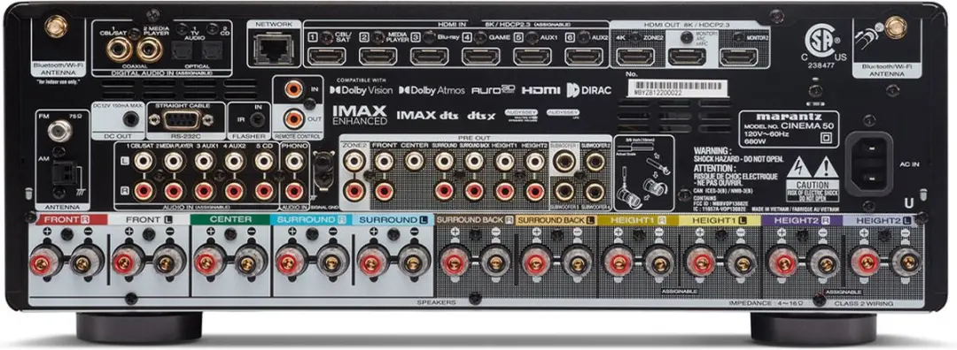 Marantz Cinema 50 MZCINEMA50N1B Surround Receiver - Zwart
