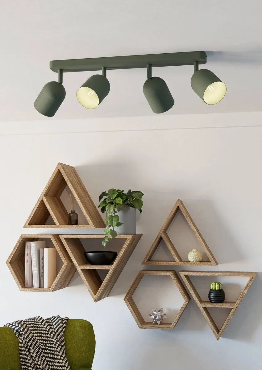 Eglo Tilston Spot E14 Groen - 4x40W Kantelbaar