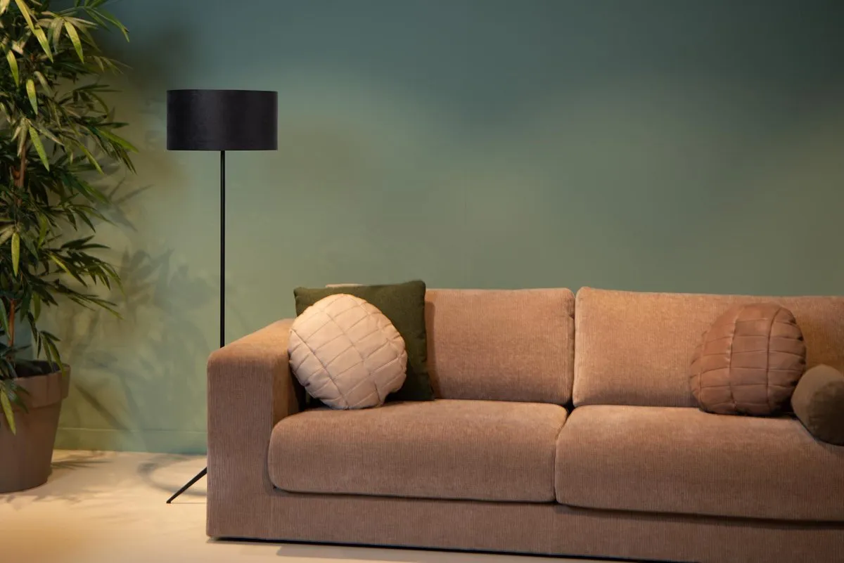 Lucide Tondo Vloerlamp Ø38cm - 1xE27 - Zwart