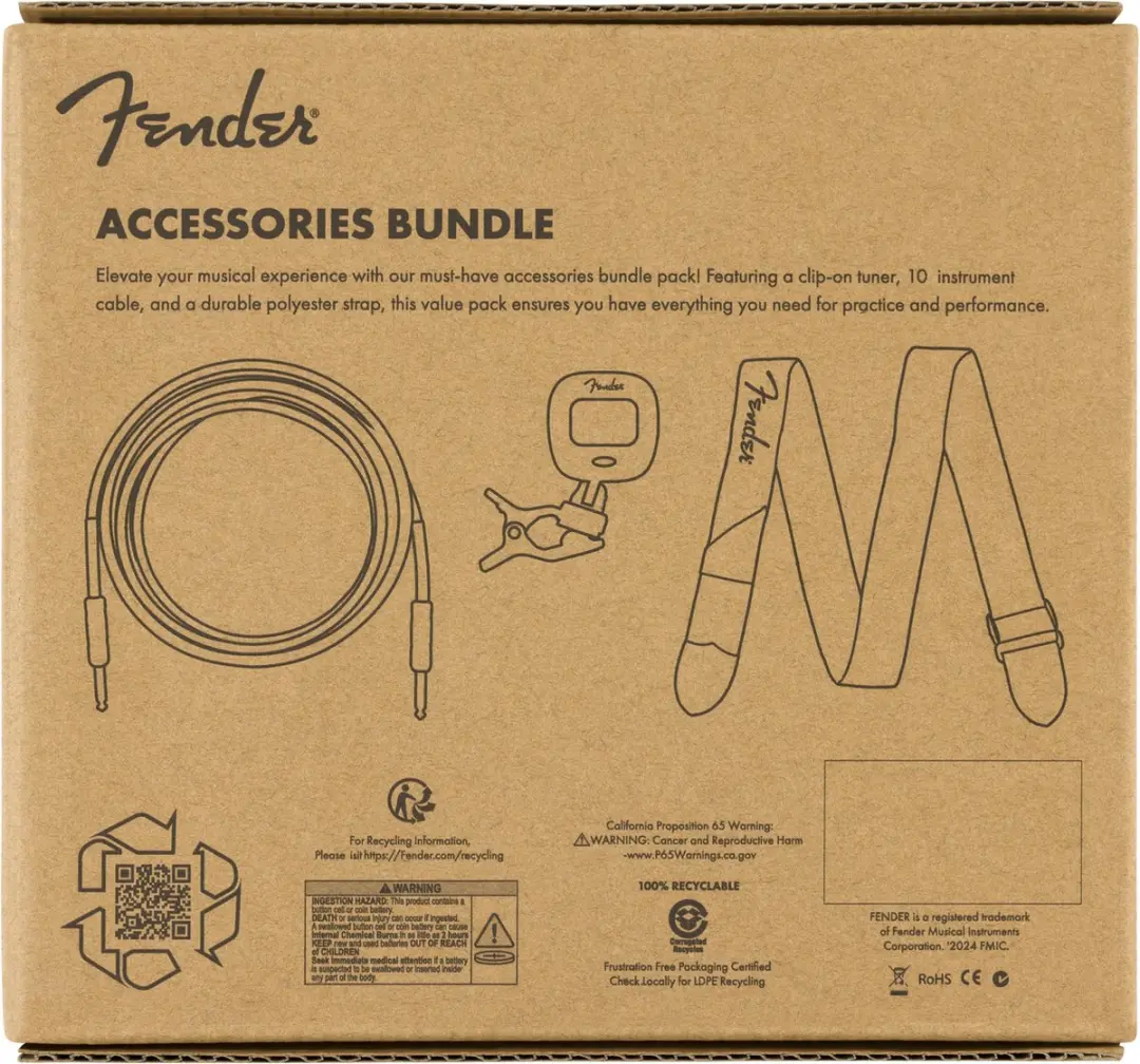 Fender Accessoire Bundle Pack - Bas/Elektrisch/Akoestisch