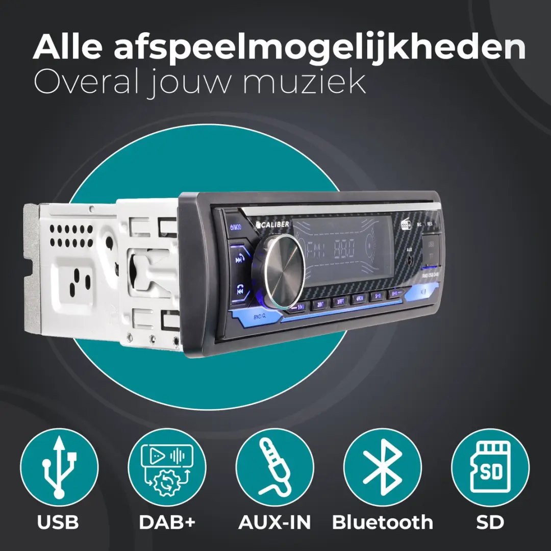 Caliber DAB Autoradio RMD057DAB - 4x75W - Zwart