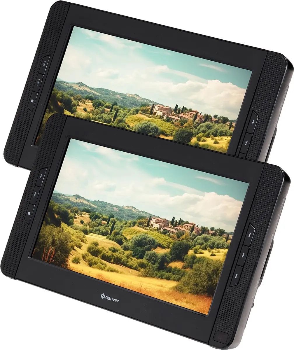 Denver MTW1098 Draagbare DVD Speler 10 inch - 2 Schermen - Zwart