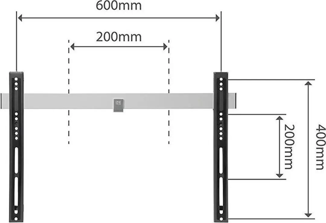 One For All WM6611 Vesa Muurbeugel - 600x600mm - Grijs