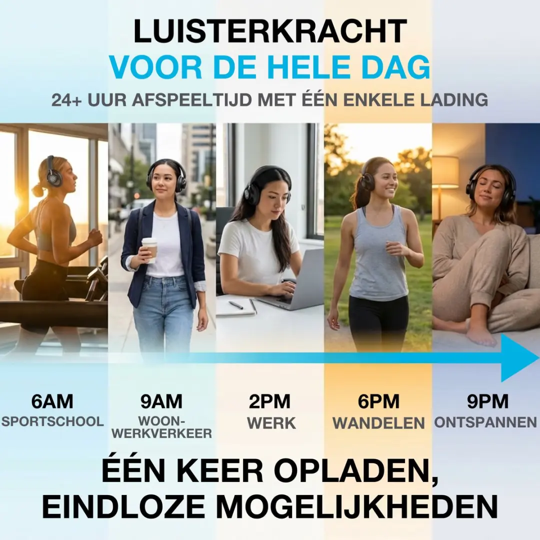 JLab Jbuds Open Ear IEUHBJBUDSOPRBLK42 Draadloze Koptelefoon - 24+ uur - Zwart