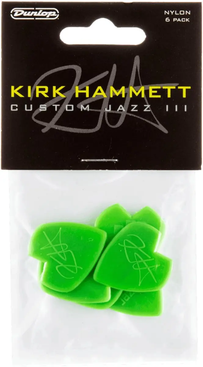 Dunlop 47PKH3N Kirk Hammett Jazz Plectrum - 1,5 mm - Groen
