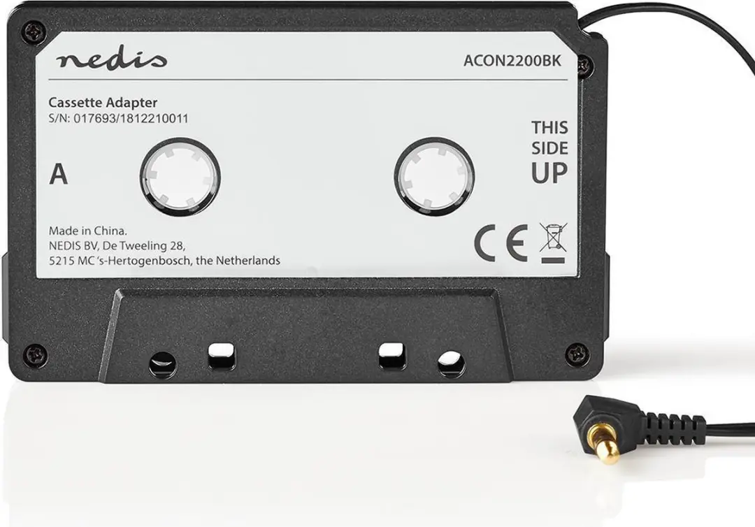 Nedis AUX Cassette-Adapter ACON2200BK - 1m - Zwart