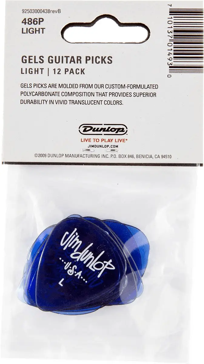 Dunlop Gels Light Plectrum - 12 Stuks
