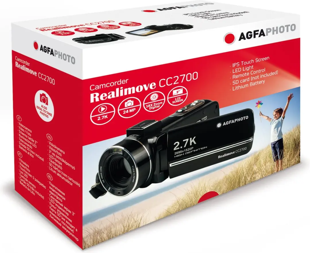 AgfaPhoto Realimove CC2700 Camcorder 24MP 2.7K - Zwart