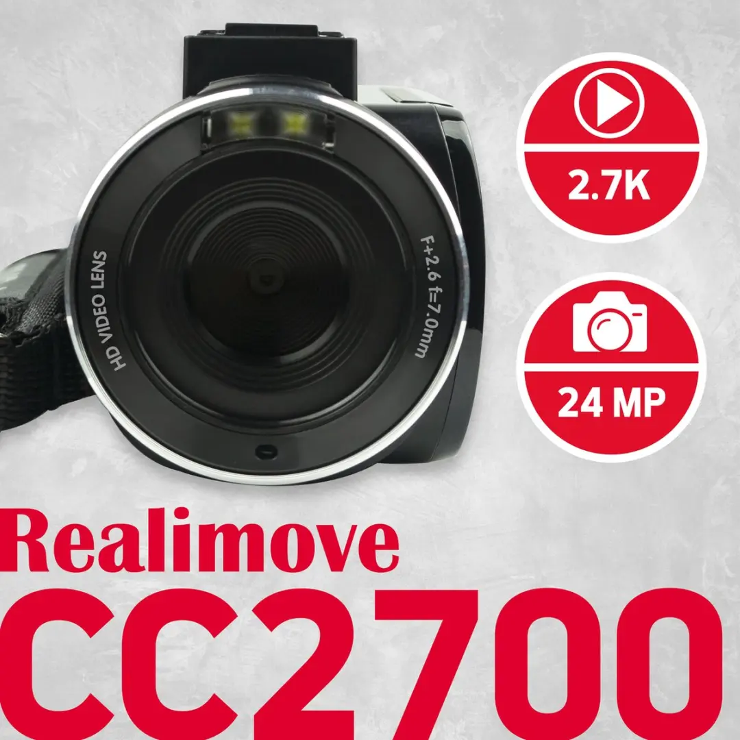 AgfaPhoto Realimove CC2700 Camcorder 24MP 2.7K - Zwart