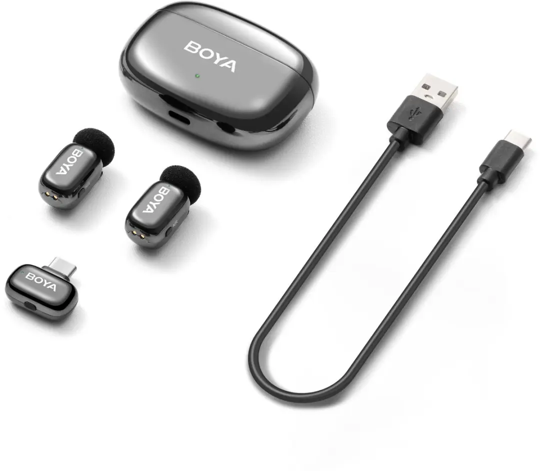 Boya Mini 2-02 Microfoonset - Grijs - afbeelding 6 van 6