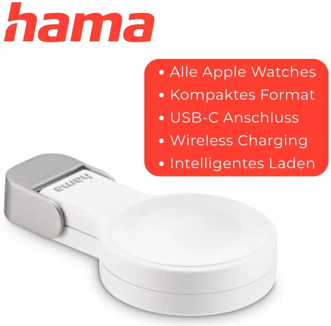 Hama 00201699 Apple Watch Oplader - MagSafe - Wit