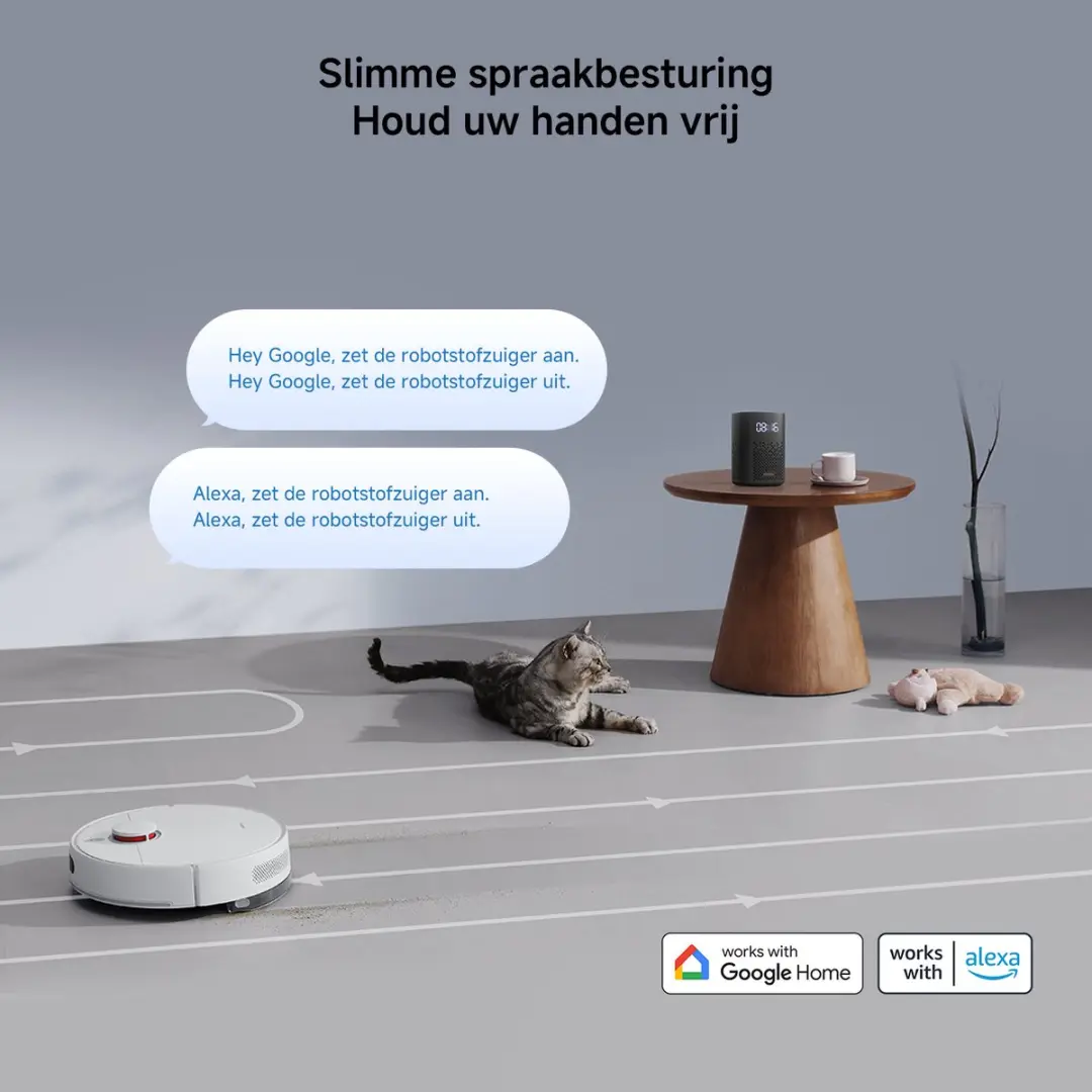 Xiaomi Robot Vacuum S40C E101 - Robotstofzuiger 5000Pa Wit