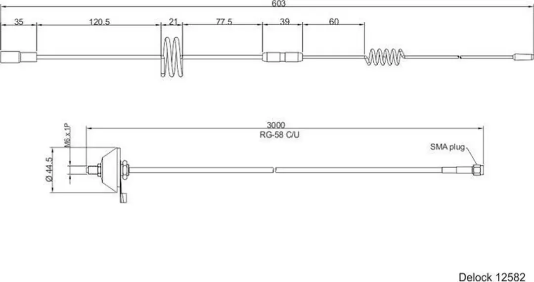Delock Antenne LTE SMA 7dBi - Zwart - afbeelding 6 van 6