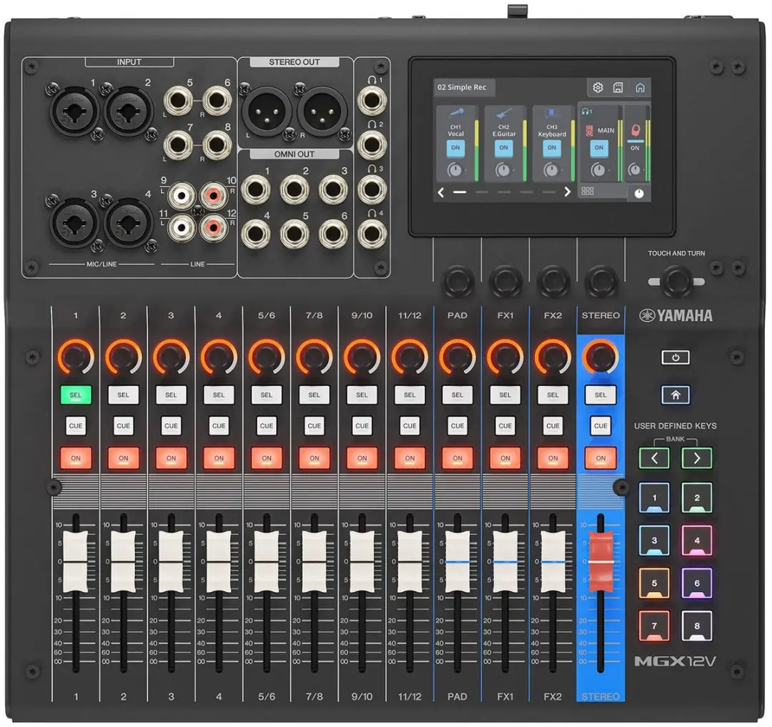 Yamaha MGX12V Digitaal Mengpaneel 18 Kanalen - Zwart
