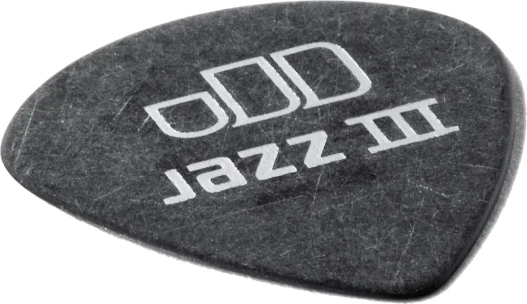 Dunlop Tortex Jazz III Pitch Black Plectrums - 12 Stuks