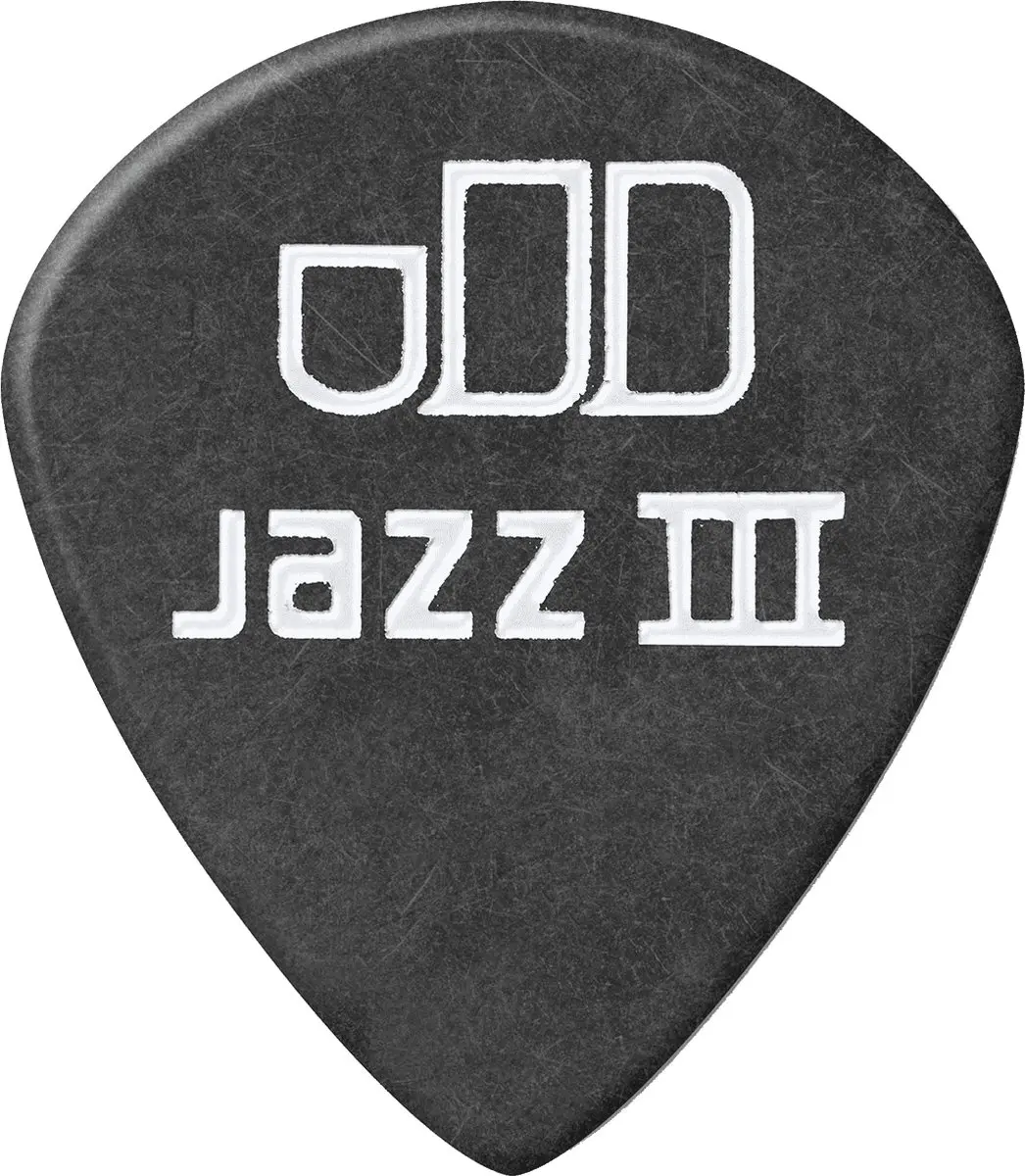 Dunlop Tortex Jazz III Pitch Black Plectrums - 12 Stuks