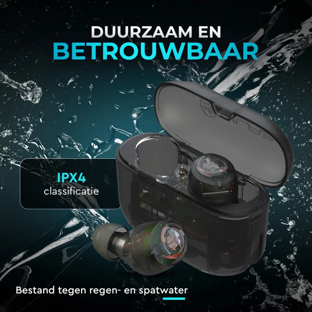 JLab Go POP IEUEBGAIRPOPRCLR124 Draadloze Oordopjes - 35u - Doorzichtig