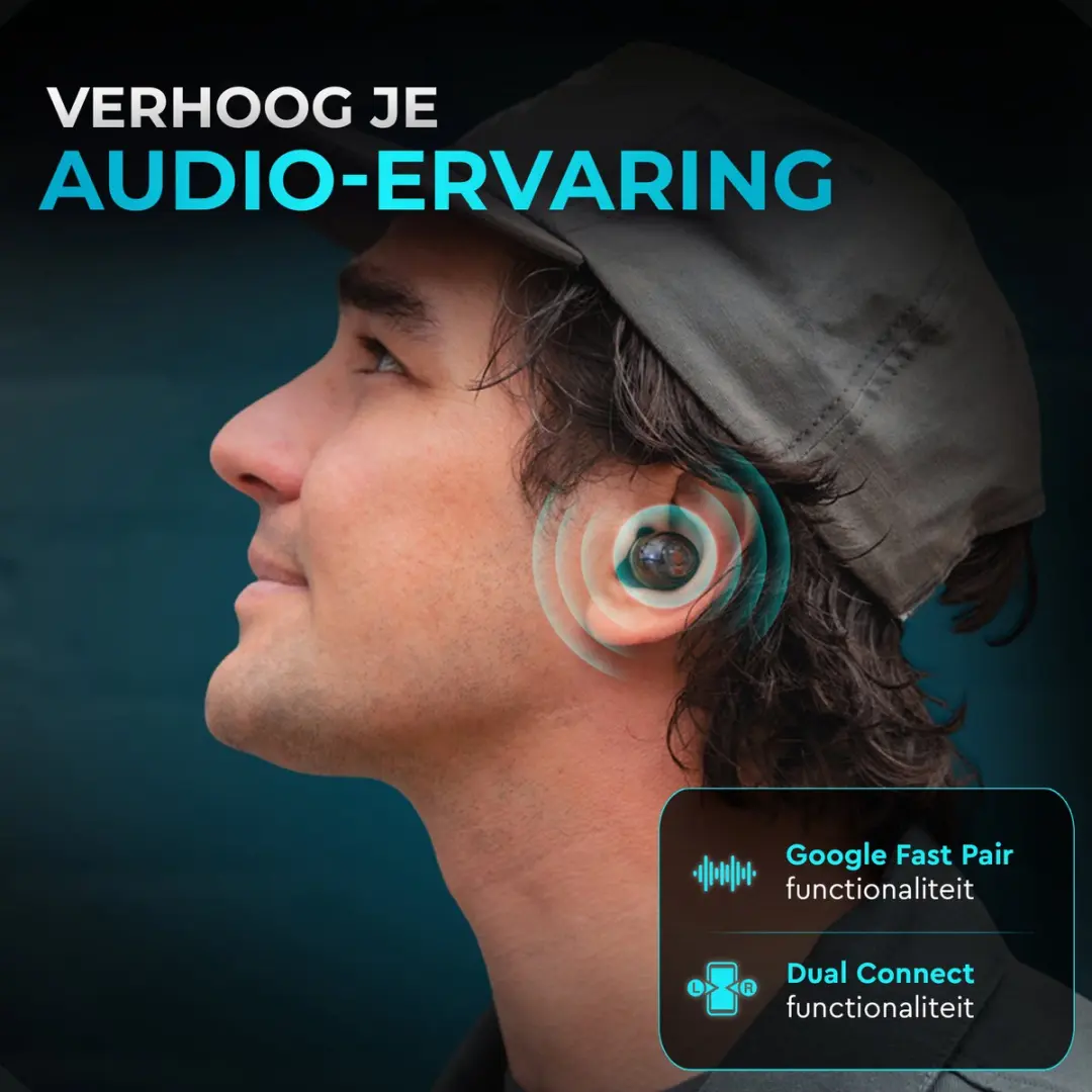 JLab Go POP IEUEBGAIRPOPRCLR124 Draadloze Oordopjes - 35u - Doorzichtig - afbeelding 6 van 6