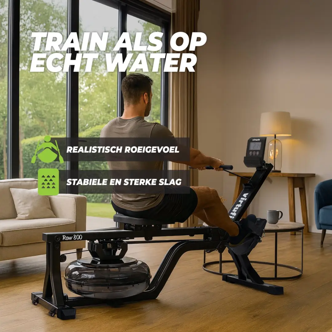 VirtuFit ROW800 Roeimachine - Waterweerstand - 8 Programma's - 140 kg - afbeelding 6 van 6