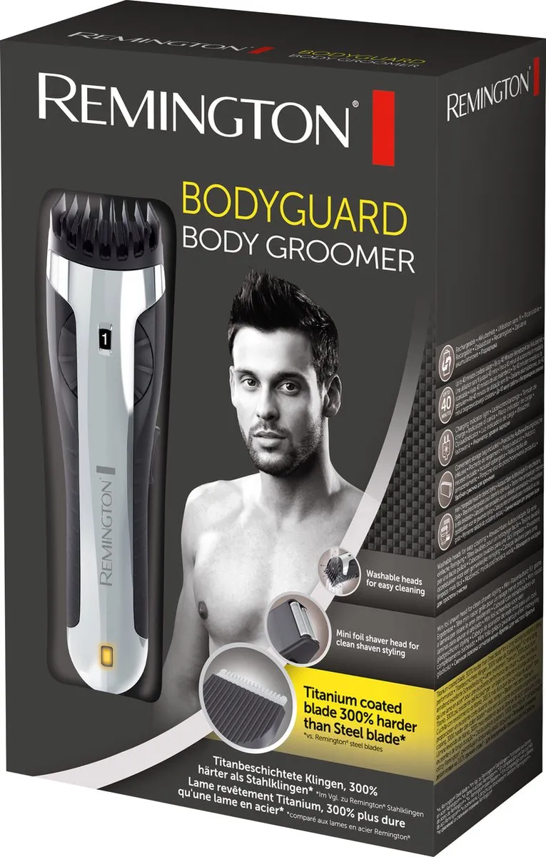 Remington BHT2000A Bodyguard Bodygroomer - 2 Mesjes - Zwart/Zilver - afbeelding 6 van 6