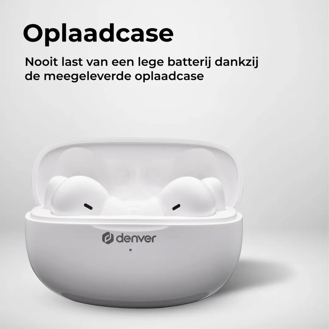 Denver TWE49ENC Draadloze Oordopjes - Noise Cancelling - Wit