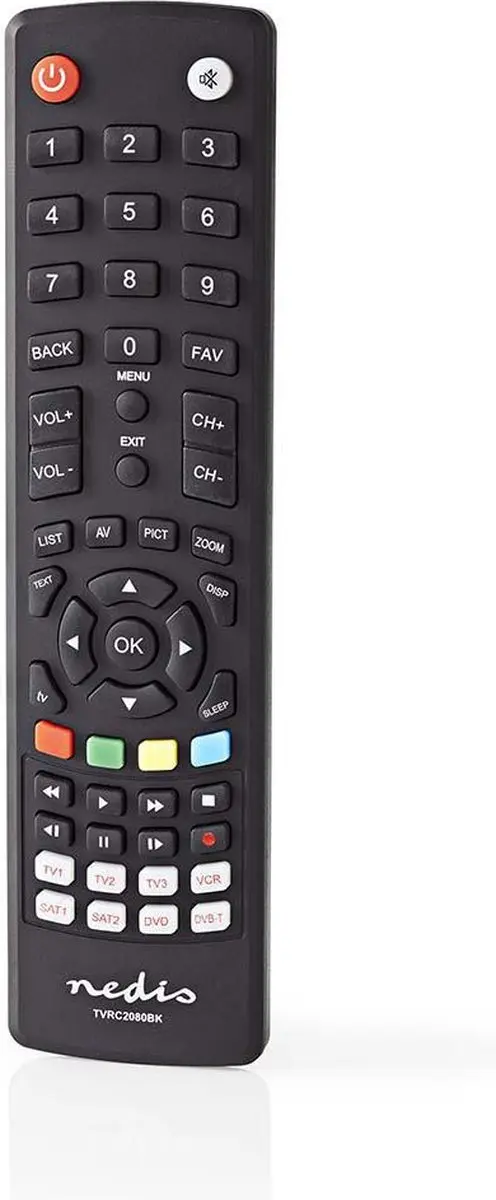 Nedis TVRC2080BK Universele Afstandsbediening - 8 Apparaten - Kleurenmix