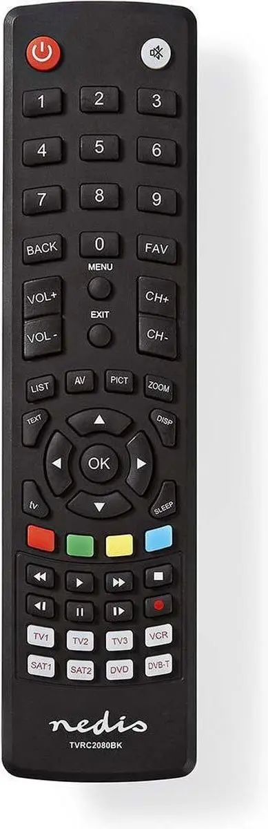 Nedis TVRC2080BK Universele Afstandsbediening