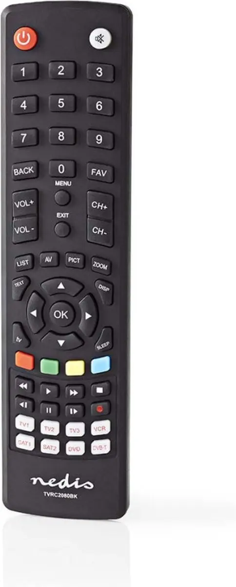 Nedis TVRC2080BK Universele Afstandsbediening - 8 Apparaten - Kleurenmix