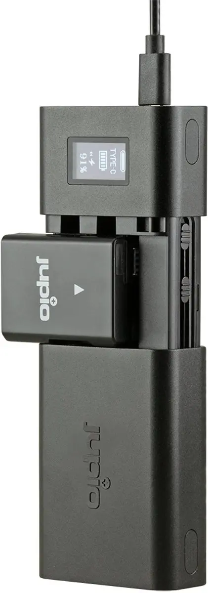 Jupio LUC0100 USB-C Universele Cameraoplader - Zwart