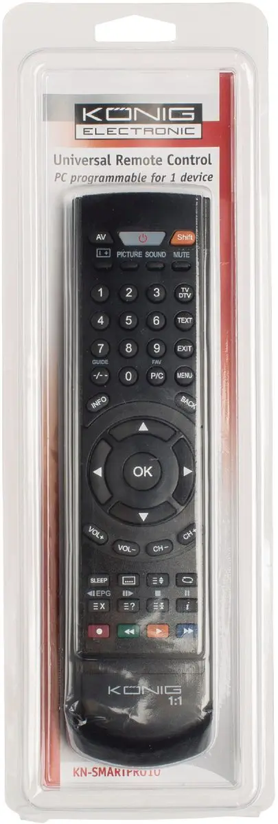 Konig KN-SMARTPRO10 Programmeerbare Afstandsbediening - Zwart