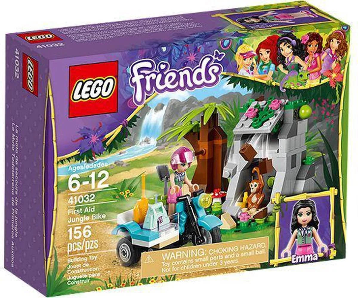 LEGO Friends Eerste Hulp Junglebike 41032 - 156 Stukken - Paars - afbeelding 6 van 6