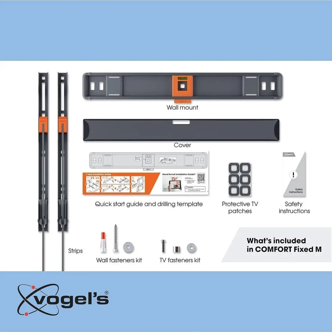 Vogel's Vaste TV Muurbeugel 32-77" - 50 kg - Zwart