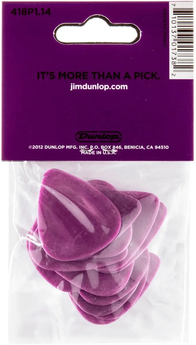 Dunlop Tortex Standard 1.14 Plectrum - 12 Stuks Paars