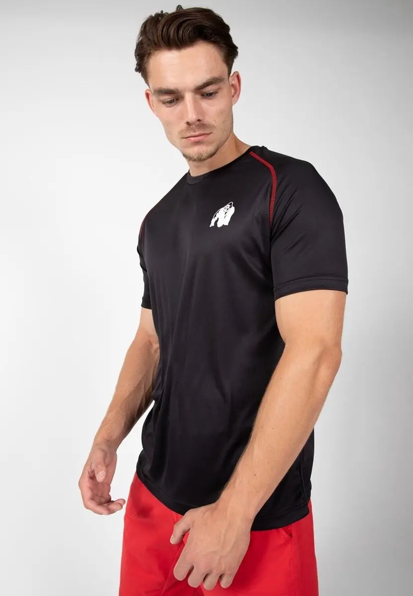 Gorilla Wear Performance T-shirt M - Zwart/Rood