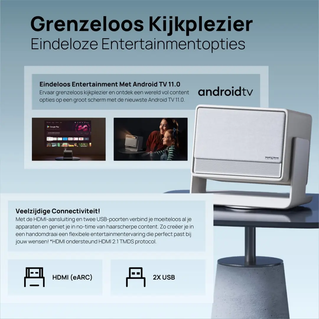 XGIMI Horizon S Pro 4K Smart Projector - 1700 ISO Lumens - Beige/Grijs