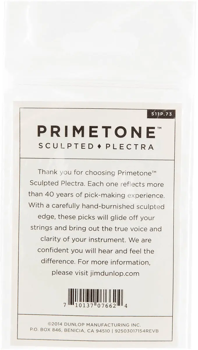 Dunlop Jim Dunlop Primetone Standard Sculpted Plectra 0.73mm