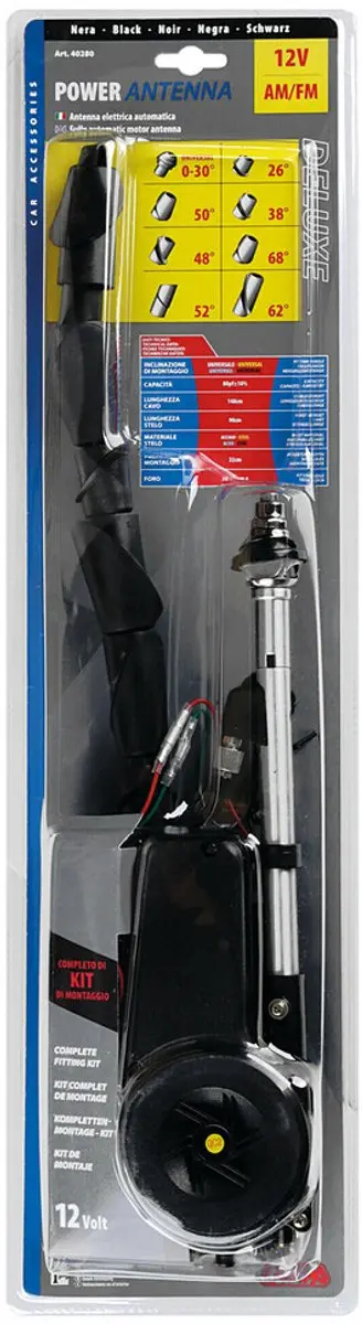 Lampa Volledig Automatische Motorantenne 12V - Zwart