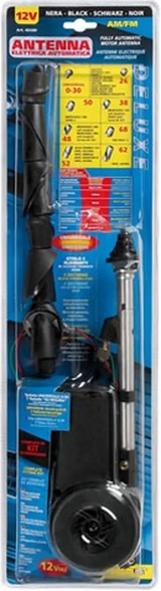 Lampa Volledig Automatische Motorantenne 12V - Zwart