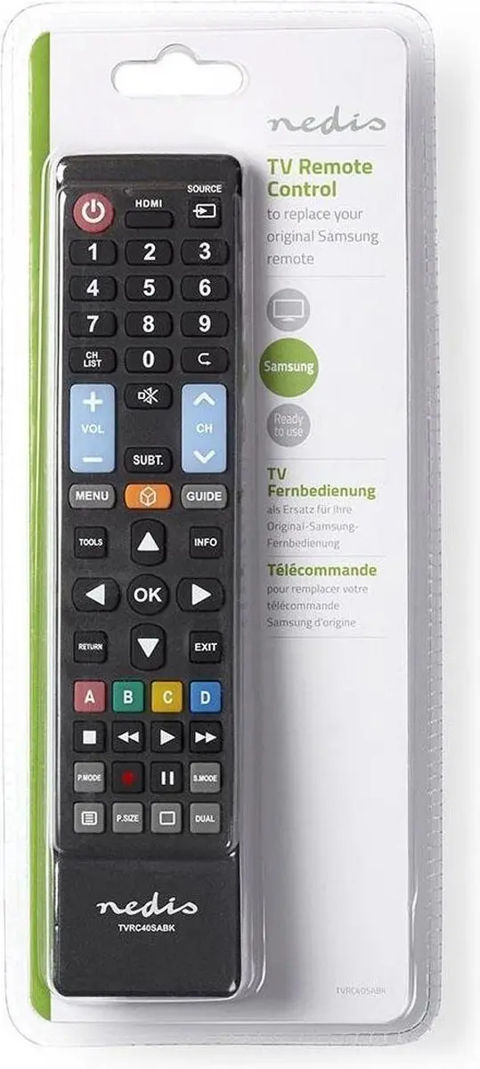 Nedis TVRC41SABK Vervangende Afstandsbediening - Samsung - Zwart