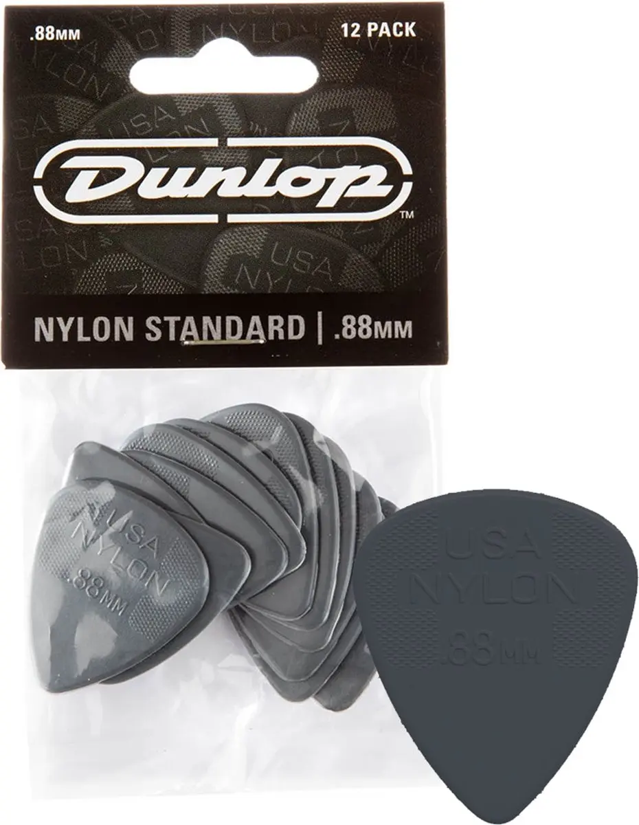 Dunlop 44-P-88 Nylon Plectra 0.88mm