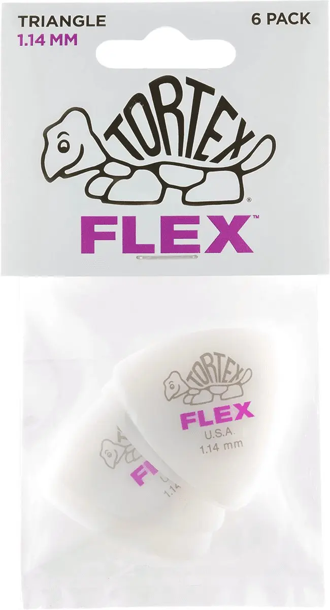 Dunlop Jim Dunlop Flex Triangle Plectrum 1.14mm - 6 Stuks - Paars